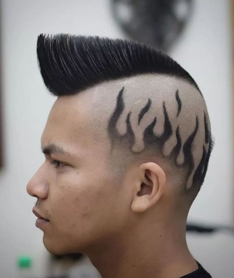 Punk Hairstyles For Men, Punk Haircuts, Flattop Haircut, Punk Haircut, Hair Tattoo Designs, Boys Fade Haircut, Punk Hairstyles, Dyed Hair Men, V Hair