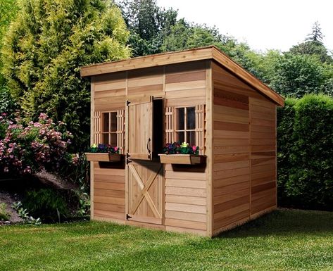 Cedarshed -  Studio9-Ft X 6-Ft Cedar Storage Shed ST96 - Rona Shed Kits For Sale, Storage Shed Ideas, Diy Sheds, Prefab Sheds, Shed Build, Creative Home Office, Build A Garden, Garden Shed Ideas, Planning Life