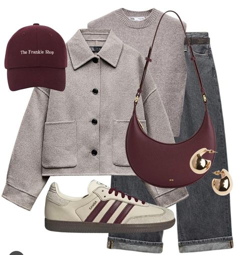 Zara 2024 Autumn, Winter Picnic Outfit Casual, Zara Outfits 2024, Zara Outfit 2024 Autumn, Zara Outfit 2024, Europe Winter Outfits, Work Ootd, Japan Outfits, Burgundy Outfit