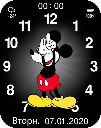 Amazfit Watch Face Wallpaper, Mickey Mouse Clock, Mickey Mouse Bedding, Apple Watch Clock Faces, Cute Good Morning Gif, Mickey Mouse Art, Clock Wallpaper, Cute Love Memes, Disney Orlando