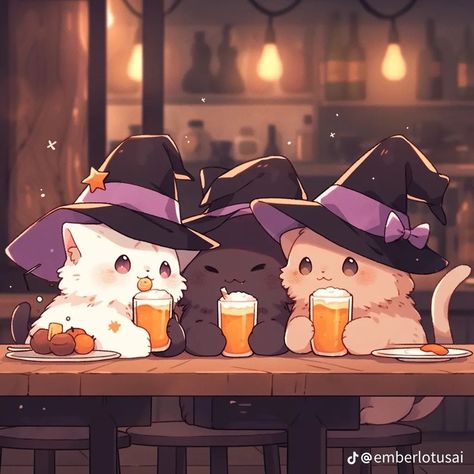 Halloween Wallpaper Desktop Aesthetic, Cute Halloween Cat Wallpaper, Halloween Pfp Matching Trio, Cute Halloween Profile Pics, Halloween Cute Pfp, Halloween Wallpaper Backgrounds Desktop, Cute Halloween Widgets, Halloween Cat Pfp, Halloween Cat Drawing