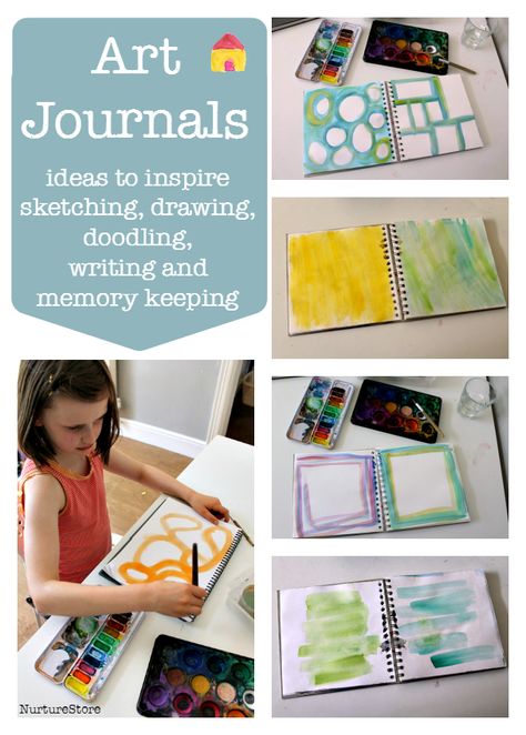 Great ideas for art journalling with children :: art journal layouts :: scrap book project Summer Art Journal, Scrap Booking Idea For Kids, Kids Art Journal, Journaling For Kids, Journal Layouts, Summer Scrapbook, Kids Scrapbook, Child Art, Homeschool Art