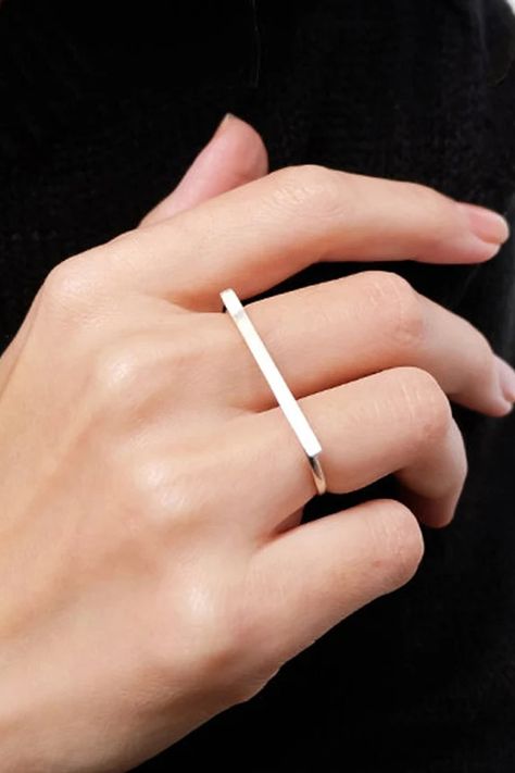 Boujee Jewelry, Ring Double Band, Two Finger Ring, Finger Band, Double Band Ring, Double Finger Ring, Double Rings, Mens Nails, Ring Minimal