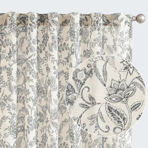 Amazon.com: jinchan Floral Curtains Linen Curtains for Living Room Green French Country Farmhouse Curtains 84 Inches Long Light Filtering Kitchen Window Back Tab Semi Sheer Curtains 2 Panels Green on Beige : Home & Kitchen Country Farmhouse Curtains, Living Room French Country, French Country Curtains, Semi Sheer Curtains, Farmhouse Window Treatments, Curtains Linen, Window Curtains Living Room, Small Curtains, Pattern Draping