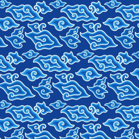 Mega Mendung Vector, Motif Mega Mendung, Batik Pattern Indonesian Simple, Nirmana Batik, Modern Batik Pattern, Batik Megamendung, Wallpaper Batik, Indonesian Batik Pattern, Indonesian Pattern