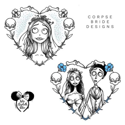 Corps Bride Tattoo Ideas, Emily And Victor Tattoo, Corpse Bride Stencil, Victor And Emily Tattoo, Corpse Bride Tattoo Design, Corpse Bride Flash Tattoo, Corpse Bride Embroidery, Corpse Bride Coloring Pages, Emily Corpse Bride Tattoo