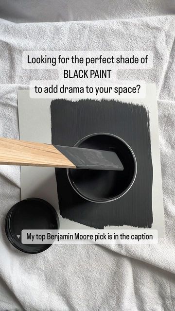 Black Beauty Paint Benjamin Moore, Black Satin Benjamin Moore, Black Panther Benjamin Moore, Black Beauty Benjamin Moore, Shades Of Black Paint, Benjamin Moore Black Paint Colors, Benjamin Moore Black Panther, Kitchen Cabinets Interior, Benjamin Moore Black