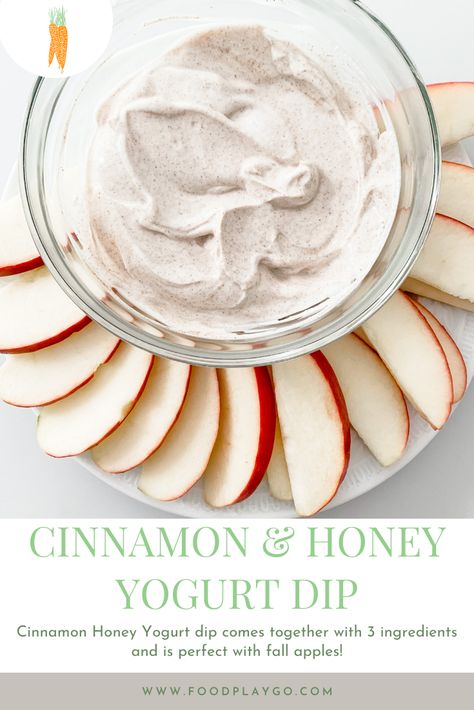 Cinnamon Honey Yogurt dip comes together with 3 ingredients and is a great snack, breakfast, lunch or healthy treat addition! It is an awesome dip with fall appes or fruit kebabs.  If you are dairy free – substitute your favorite dairy free alternative! Healthy Yogurt Ideas, Healthy Honey Snacks, Sweet Yogurt Dip, Almond Butter Dip, Healthy Apple Dips, Greek Yogurt Healthy Snacks, Greek Yogurt Meals, Plain Yogurt Dip Recipes, Greek Yogurt Bowl Recipes