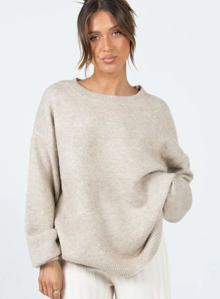 Beige Sweater Outfit, Neutral Sweaters, Crewneck Sweatshirt Women, Sweater Oversized, I'm With The Band, Fall Fits, Women's Sweaters, Loungewear Sets, Beige Sweater