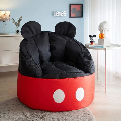 Idea Nuova Disney Mickey Mouse 3D Figural Oversized Round Back Bean Bag Chair Mickey Mouse Playroom, Mickey Mouse Bedroom Ideas, Mickey Mouse Chair, Disney Kids Rooms, Mickey Mouse Room, Mickey Mouse Ideas, Mickey Mouse Bedroom, Disney Hotel, Baby Boys Room