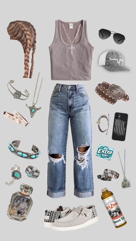 Summer Western Outfits, Country Summer Outfits, Country Outfits Women, Casual Country Outfits, Southern Outfits, Country Style Outfits, Western Wear Outfits, Cute Country Outfits, Country Girls Outfits