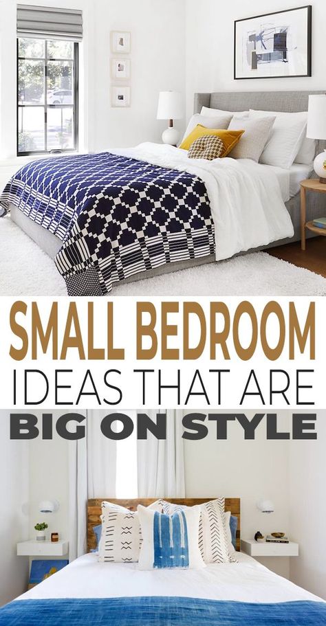 Here are some easy small bedroom design ideas that are sure to make the most of what you’ve got! #smallbedroom #smallbedroomideas #smallbedroomdecorideas #bedroomideas #homedecor #diyhomedecor #bedroomdecor #bedroomdecorating Single Room Decoration Ideas, Small Bedroom Layout Ideas, Small Bedroom Design Ideas, Bedrooms For Couples, Small Bedroom Decor Ideas, Small Bedroom Layout, Small Bedroom Ideas, Best Bedroom, Small Bedroom Designs