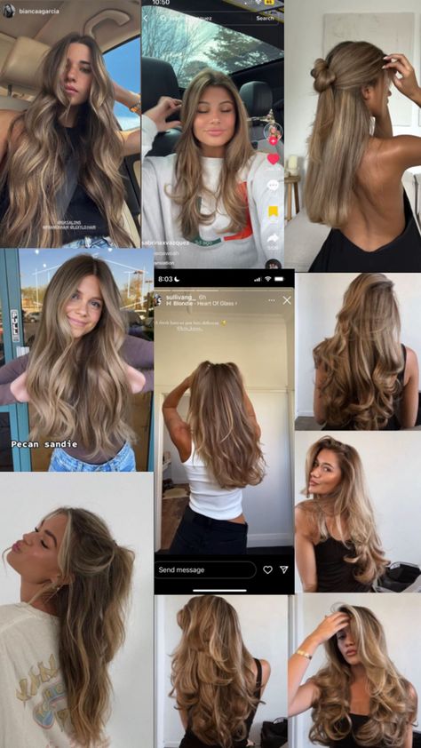 Light Brunette Hair, Pretty Blonde Hair, Brown Hair Looks, Brown Hair Inspo, Bronde Hair, Brunette Hair With Highlights, Blonde Hair Inspiration, Blonde Hair Looks, Hair Dye Colors