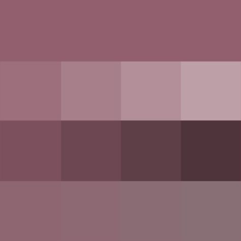 #Mauve #Taupe shades (Hue) ( pure color ) with Tints (hue + white), Shades (hue + black) and Tones (hue + grey, which desaturates the Hue) Wedding Colors Mauve, Soft Summer Colors, Mauve Wedding, Mauve Color, Soft Summer, Color Analysis, Trendy Wedding, Colour Schemes, Color Pallets