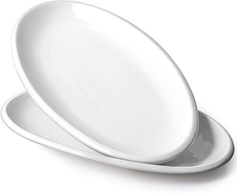 Amazon.com | DOWAN 16" Serving Platters, Large Turkey Platters, White Oval Porcelain Serving Tray Dinner Platters for Serving Food Appetizers Meat, Serving Dishes for Thanksgiving, Entertaining, Parties, Set of 2: Platters Party Meat, Party Serving Trays, Thanksgiving Servings, Hosting At Home, Mothers Day Dinner, Turkey Platter, Plates White, Dip Sauce, Party Serving