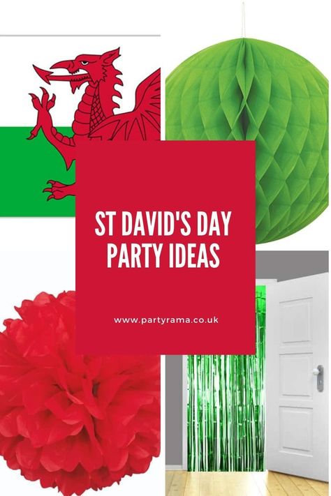 Celebrate St David's Day and decorate your home with our range of decorations, tableware and supplies. Round Table Settings, St Davids Day, Table Settings Ideas, Wales Flag, Day Party Ideas, Welsh Flag, Personalized Confetti, Photo Balloons, Saint David