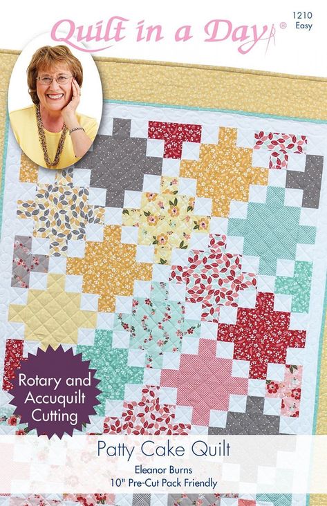 Layer Cake Quilt Patterns, Patty Cake, Cake Quilt, Layer Cake Quilts, Quilt In A Day, Signature Quilts, A Piece Of Cake, Patchwork Quilt Patterns, Nine Patch