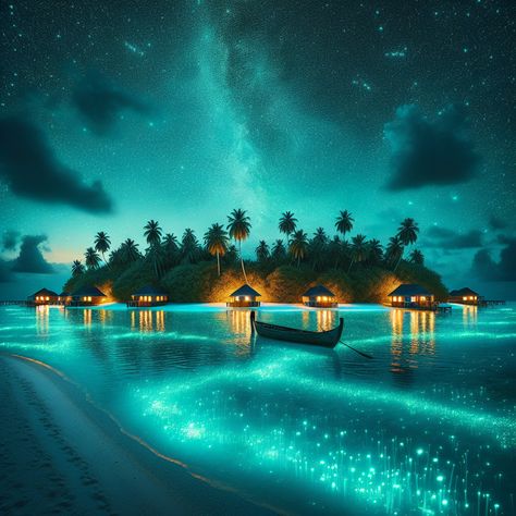 Discover the enchanting glow of Vaadhoo Island in the Maldives 🏝️🌠. Known for its “Sea of Stars,” the waters light up at night due to bioluminescent phytoplankton. ✨ Ever seen nature’s lights like this? #MaldivesMagic #IslandGlow #TravelGoals Vaadhoo Island Maldives, Vaadhoo Island, Sea Of Stars, Island Destinations, The Maldives, Water Lighting, Travel List, Travel Goals, Dream Vacations