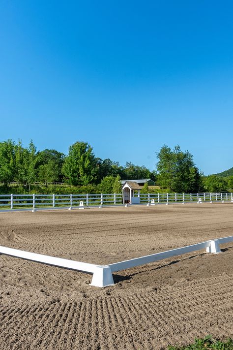 Outdoor Riding Arena Ideas, Outdoor Arena Horses, Outdoor Riding Arena, Arena Work For Horses, Covered Riding Arena, Horse Ownership, Riding Arena, Types Of Grass, Dry Sand