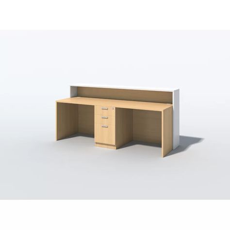 In2 Design 2 Person Rectangular Laminate Reception Desk | Wayfair Laminate Reception Desk, Reception Desk Design, School Furniture, Desk Design, Reception Desk, Office Space, Laminate, All Products, Great Deals