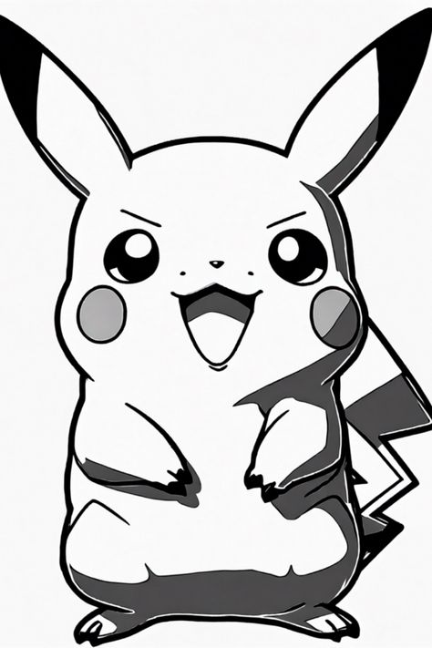 Get ready for a burst of creativity with this adorable Pikachu coloring page! Unleash your imagination and brighten up Pikachu's big, happy eyes, pointy ears, and electric cheeks. Perfect for a relaxing coloring break or a fun activity with the kids. Dive into the world of Pikachu and let the coloring fun begin! Angry Pikachu, Round Cheeks, Pikachu Ears, Pikachu Coloring, Pikachu Coloring Page, Popular Pokemon, Happy Eyes, Pointy Ears, Pokemon Coloring Pages