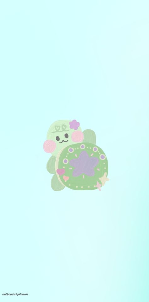 Turtle Cute Wallpaper, Turtle Cute, Kawaii Turtle, Turtle Wallpaper, Widgets And Wallpapers, Iphone Widgets, Cute Turtle, Cute Turtles, Wallpaper Ipad