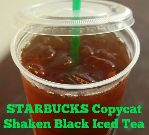 Starbucks copycat shaken black iced tea Starbucks Tea Recipes, Black Recipes, Green Tea Latte Recipe, Black Iced Tea, Black Lemonade, Iced Lemonade, Black Tea Recipe, Lemonade Tea Recipe, Iced Tea Recipes Homemade