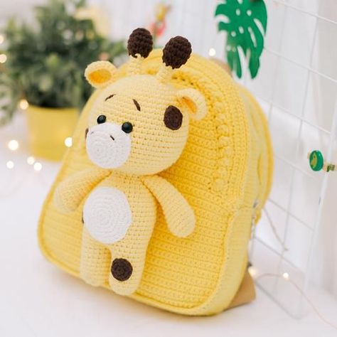 Crochet Backpack Pattern, Crochet Backpack, Pola Amigurumi, Backpack Pattern, Handmade Kids, Crochet Diy, Bag Crochet, Crochet Bag Pattern, Crochet Purses