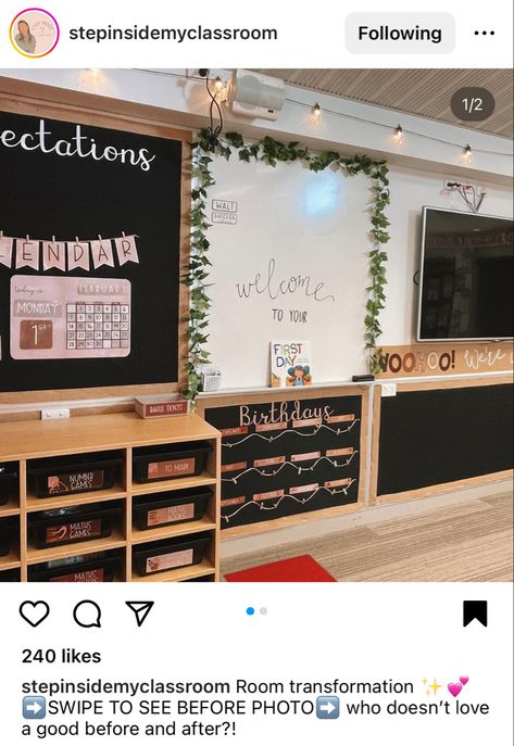 Moody Classroom, Dark Classroom Aesthetic, Cozy Classroom Ideas High School, Classroom Makeover, 3rd Grade Classroom, High School Classroom, New Classroom, Number Games, Room Transformation