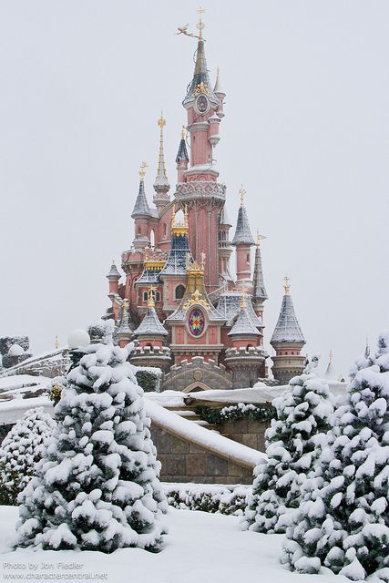 Disneyland, Paris. #CFluker #CruiseOne #WhyWait Call Contrenia for all of your travel needs. 1-866-680-3211 Disney Paris, Famous Castles, Winter Szenen, Parc D'attraction, A Castle, Happiest Place On Earth, Disney Dream, The Castle, Disneyland Paris