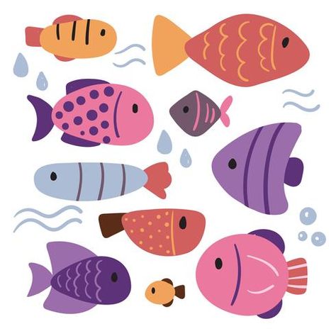 Fish Character Design, Minimalist Doodles, Fish Character, Animation Character Design, Maze Game, Animation Character, Fish Vector, Cartoon Fish, Character Vector