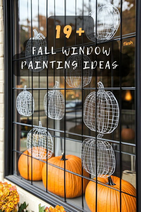 Brighten your home with colorful fall window paintings! Click for ideas that bring autumn's warmth indoors. 🍁🎨🏡 #WindowPainting #FallDecor #AutumnArt #HomeDecor #DIYProjects Fall Retail Window Displays, Thanksgiving Window Display, Fall Window Painting Ideas, Window Painting Ideas, Fall Window Painting, Winter Window Display, Window Paintings, Fall Windows, Thanksgiving Pictures