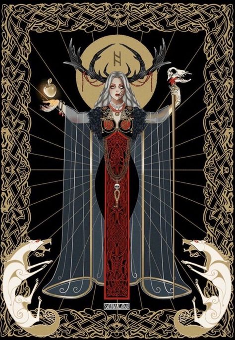 Hela Mythology, Hel Norse Goddess Art, Hel Goddess Art, Ellen Of The Ways Goddess, Hel Deity, Hel Norse Mythology, Hel Norse Goddess, Pictish Warrior, Goddess Hel