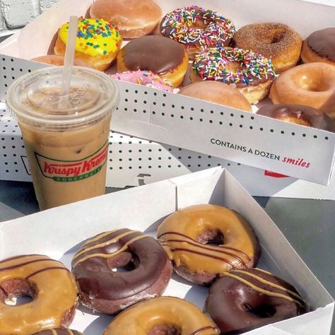 Krispy Kreme Doughnuts on Instagram: “A delicious way to brighten your day! 🌞🍩 #KrispyKreme #Doughnuts” Krispy Kreme Donuts, Fruit Chip, Krispy Kreme Doughnut, Asian Snacks, Delicious Donuts, Yummy Comfort Food, Krispy Kreme, Snack Chips, Chocolate Caramel