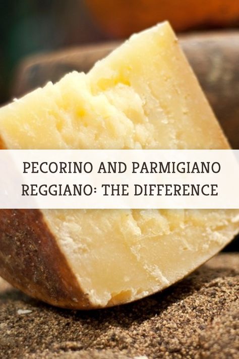 While the first few cheeses are known to be distinctive in terms of look and taste, many oftentimes believe that Pecorino Romano and Parmigiano Reggiano are the same. #pecorinoromano #parmigianoreggiano #cheese #foodfacts Recipes With Pecorino Cheese, Paminto Cheese Dip, Pecorino Romano Recipes, Romano Cheese Recipes, Parmigiano Reggiano Recipes, Pecorino Cheese Recipes, Pecorino Romano, Pecorino Romano Pasta, Parmigiano Reggiano Pasta