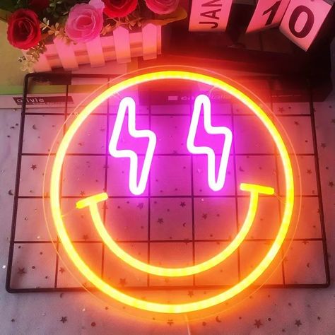 Dimmable Smile Face Led Neon Sign Light Wall Decor Bedroom - Temu South Africa Face Neon Sign, Sign For Room, Pink Neon Sign, Holiday Party Gift, Walls Room, Bedroom Kids, Led Neon Lighting, Face Light, Led Sign