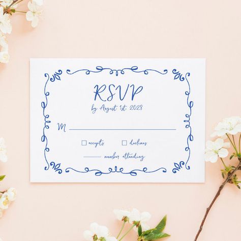 Whimsical Hand Lettered Illustrated Dinner Wedding RSVP Card Rsvp Wedding, Wedding Response Cards, Bespoke Wedding Invitations, Wedding Rsvp Cards, Watercolor Eucalyptus, Boho Watercolor, Wedding Rsvp Card, Eucalyptus Greenery, Wedding Party Supplies