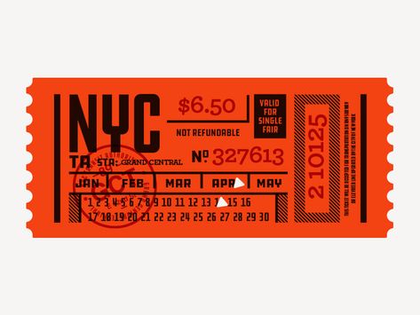 Best Type Ticket Layout Nyc Subway images on Designspiration Vintage Ticket Design, Bar Layout, Type Layout, Bus Ticket, Packaging Label Design, Ticket Design, Nyc Subway, Type Posters, Editorial Layout