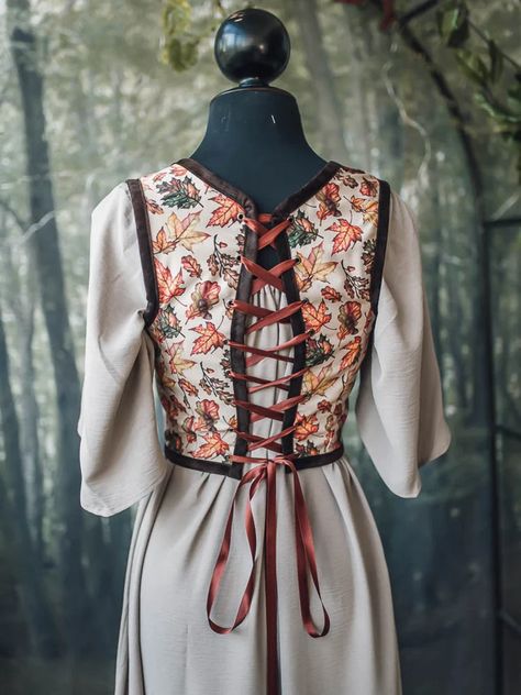 Hobbit Bodice Autumn Renaissance Corset Oak Cottagecore Style - Etsy Australia Hobbit Bodice, Style Corset, Womens Costumes, Corset Vest, Cottagecore Style, Women's Costumes, The Hobbit, Etsy Australia, Bodice