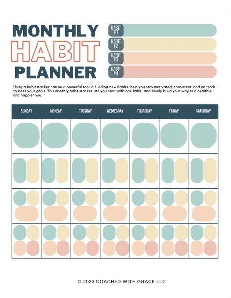 Build habits 1 week at a time. Stack habits as you build them and use this template to adopt 4 new habits every month! Habit Stacking Template, Habit Planner, Build Habits, Monthly Habit Tracker, Habit Stacking, Random Crafts, Lifestyle Hack, New Habits, Todo List