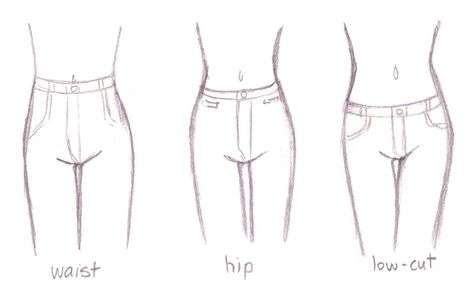 Waist - pants How To Draw Pants, Jeans Drawing, Drawing Female, Tree Drawings Pencil, Manga Tutorial, Art Sketches Pencil, Drawing Anime Clothes, Clothes Pin Crafts, Poses References