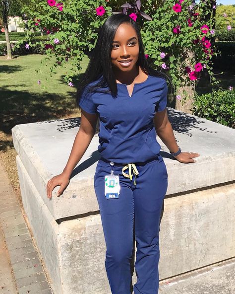 587 Likes, 9 Comments - Barco Uniforms (@barco.uniforms) on Instagram: “Because nurses are cute enough to stop your heart and skilled enough to restart it. ❤️ Hi I'm…” Nurse Outfit Scrubs, Nursing Goals, White Lab Coat, Stylish Scrubs, Navy Blue Scrubs, Scrub Style, Nurse Aesthetic, Nurse Inspiration, Scrubs Outfit