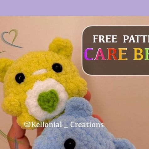 Care Bear Pattern, Care Bear, Care Bears, Bear Pattern, Room Diy, Free Crochet Pattern, Free Crochet, Free Pattern, Crochet Patterns