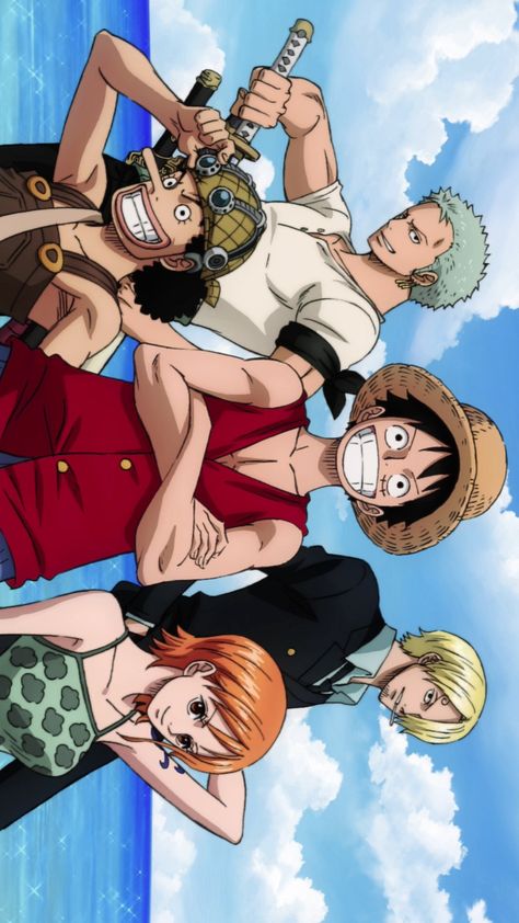 One Piece Season 1 Wallpaper, One Piece Group Photo, One Piece Poses, Luffy And Crew, Foto One Piece, One Piece Straw Hats, One Piece Team, One Piece All Characters, One Piece Season 1