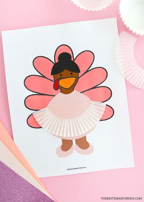 Ballerina Thanksgiving Turkey Craft Turkey Paper Plate Craft, Turkey Disguise Project Ballerina, Ballerina Turkey In Disguise, Disguise A Turkey Ballerina, Turkey Template, Turkey Disguise Project, Turkey Ideas, Turkey Project, Thanksgiving Turkey Craft