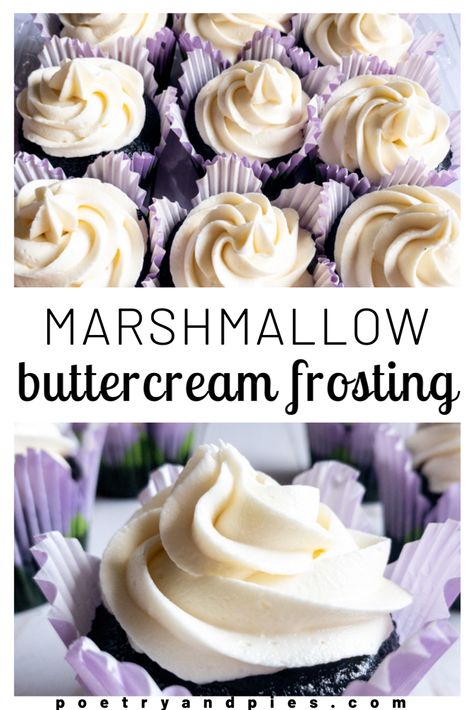 Best Cake Frosting Recipe For Decorating, Easter Frosting Ideas, Marshmellow Frosting With Fluff Buttercream Icing, Chocolate Cake With Marshmallow Fluff, Marshmallow Fluff Frosting Recipe, Marshmallow Cupcake Frosting, Non Buttercream Frosting, Chocolate Cake Marshmallow Frosting, Fluffy Icing For Cupcakes