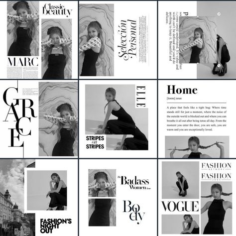 Vogue Magazine Template, Vogue Magazine Layout Design, Kpop Magazine Layout, Magazine Edit Kpop, Kpop Magazine Edit, Magazine Moodboard, Kpop Magazine, Magazine Edit, Vogue Edit