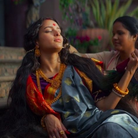 Scene from the netflix original - Bulbul  Via - Twitter Tripti Dimri, Her Hair, Google Search, Twitter, Hair, White