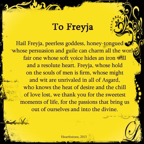 Freyja Altar, Viking Facts, Norse Goddess Of Love, Norse Paganism, Freya Goddess, Goddess Magick, Art Viking, Viking Quotes, Norse Gods