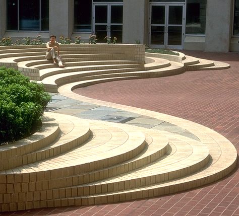 New Jersey's 'Done Deal': Destroying a Historic Resource With False Choices | Charles A. Birnbaum Landscape Architecture Drawing, Outdoor Steps, Rest Area, Architectural Models, Landscape Elements, Architecture Concept Drawings, Landscape Architecture Design, Urban Furniture, Parking Design